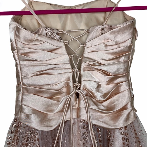 Hailey Logan Adrianna Papell Strapless Tulle Dress - Picture 6 of 12